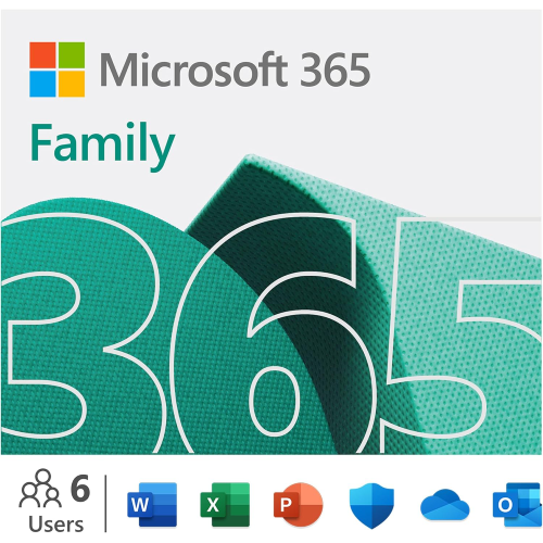Microsoft 365 Family | 12-Month Subscription, Up to 6 People | Word, Excel, PowerPoint | 1TB OneDrive Cloud Storage